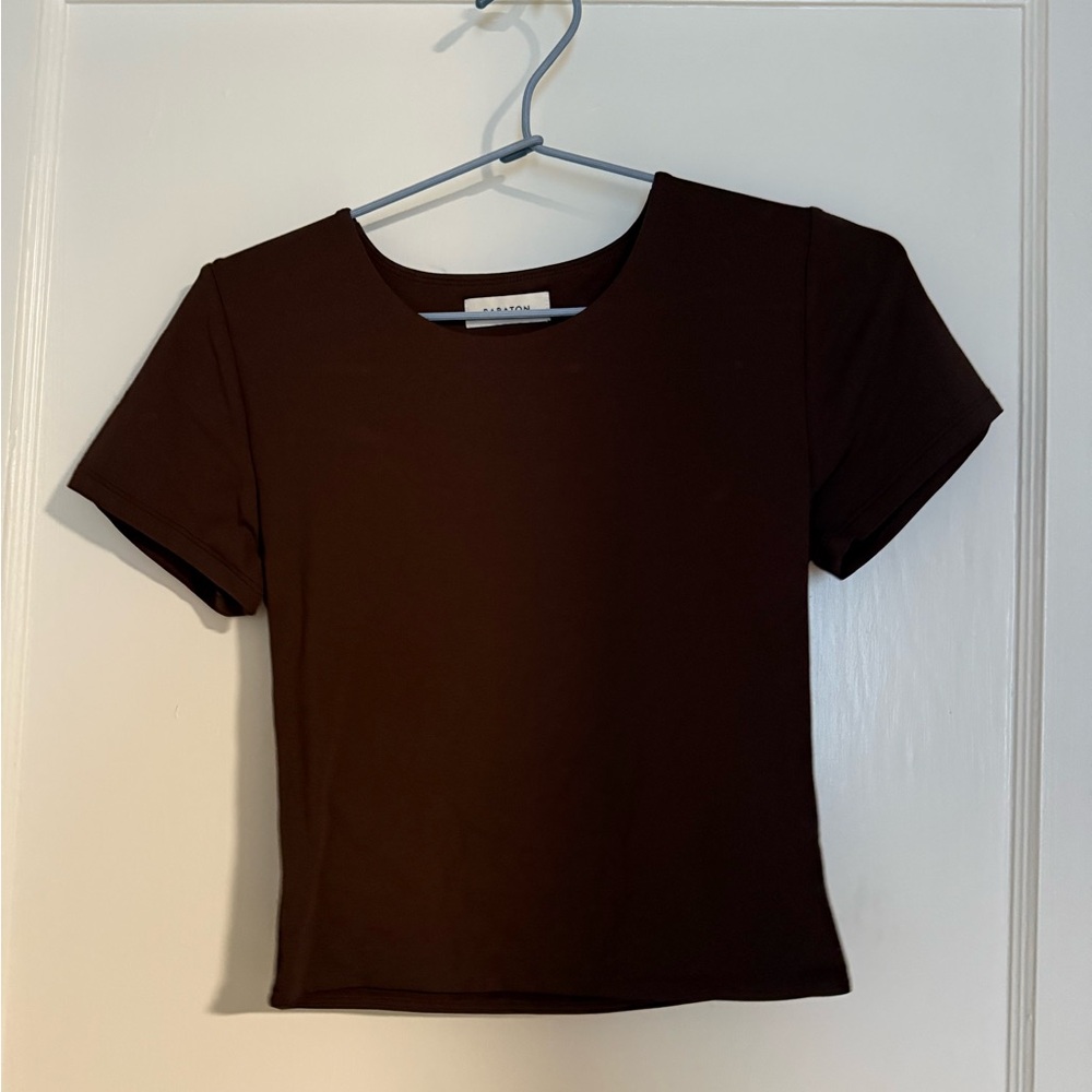 Babaton Dark Brown Crop Top
